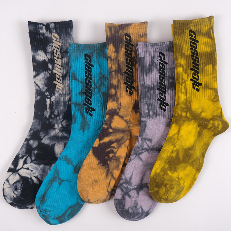 渐变欧美街头ins潮流渲染运动袜