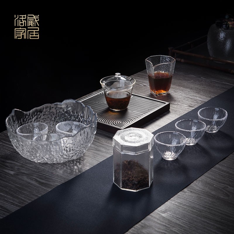 decleor商务礼盒玻璃茶具套装家用简约透明泡茶壶加厚功夫茶茶杯|msdalam kategori pinggan mangkuk, set teh, Kung Fu teh - dari Buy2taobao.com untuk memberikan perkhidmatan ejen Taobao profesional membeli