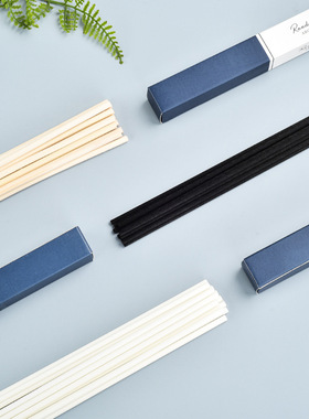 KHANID无火香薰套装藤条纤维藤条DIY挥发棒黑白本色8只装中性盒