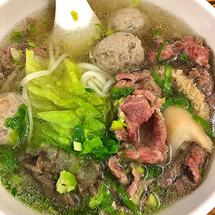 杏花吴记潮汕粿条200g 牛肉丸粿条汤炒河粉细条果条 5包广东正宗