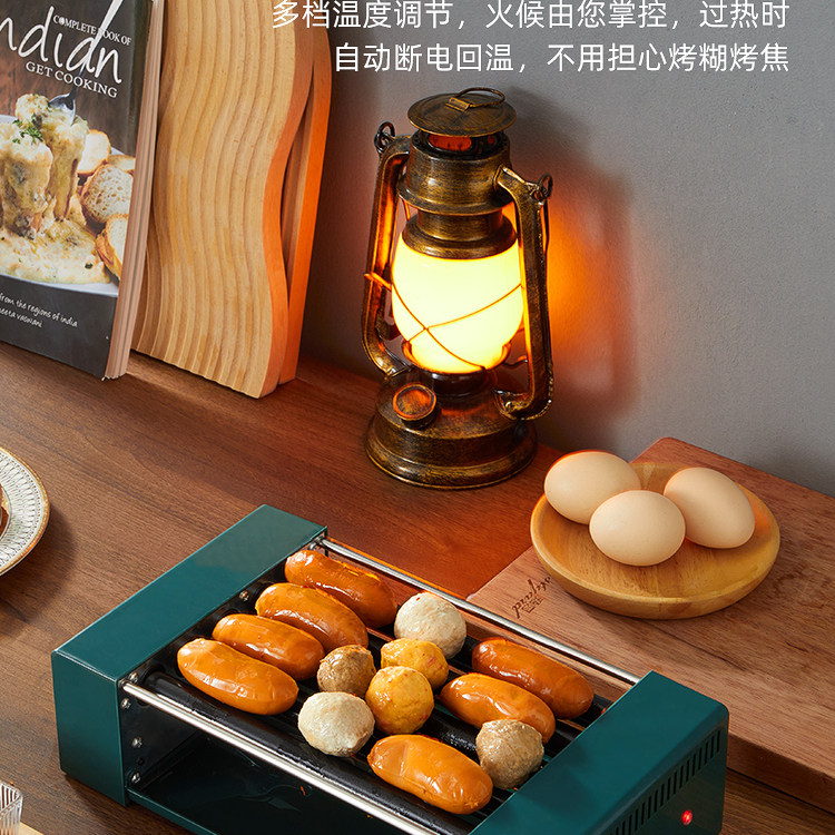 LRK烤肠机台式家用小型迷你热狗机多功能香肠早餐机