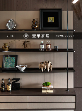 高级感酒柜装饰酒道具摆件醒酒器高脚杯样板房厨房陈设全屋定制