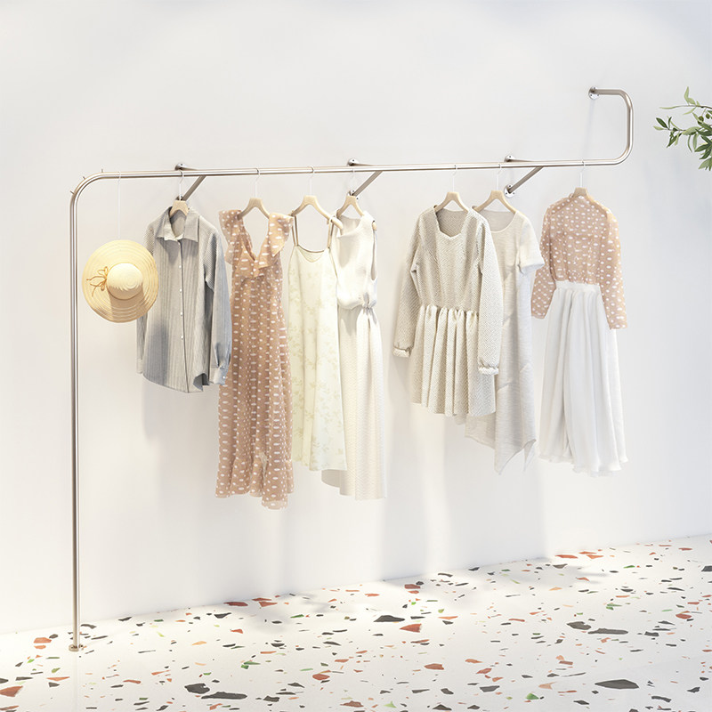 服装店展示架货架上墙壁挂式衣架服装展示架