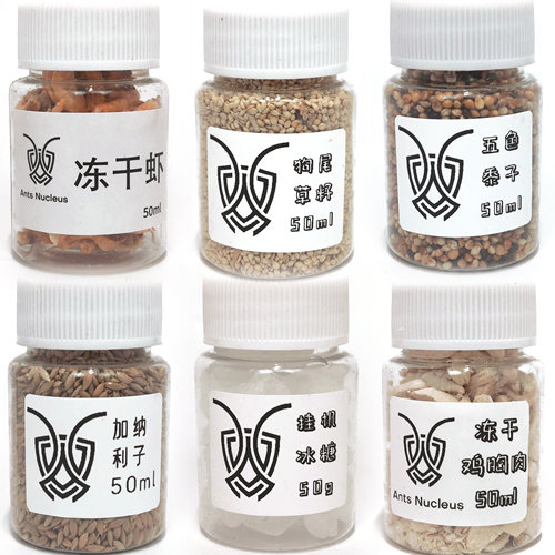 蚂蚁食物瓶装专用冻干虾干冰糖收获蚁种子