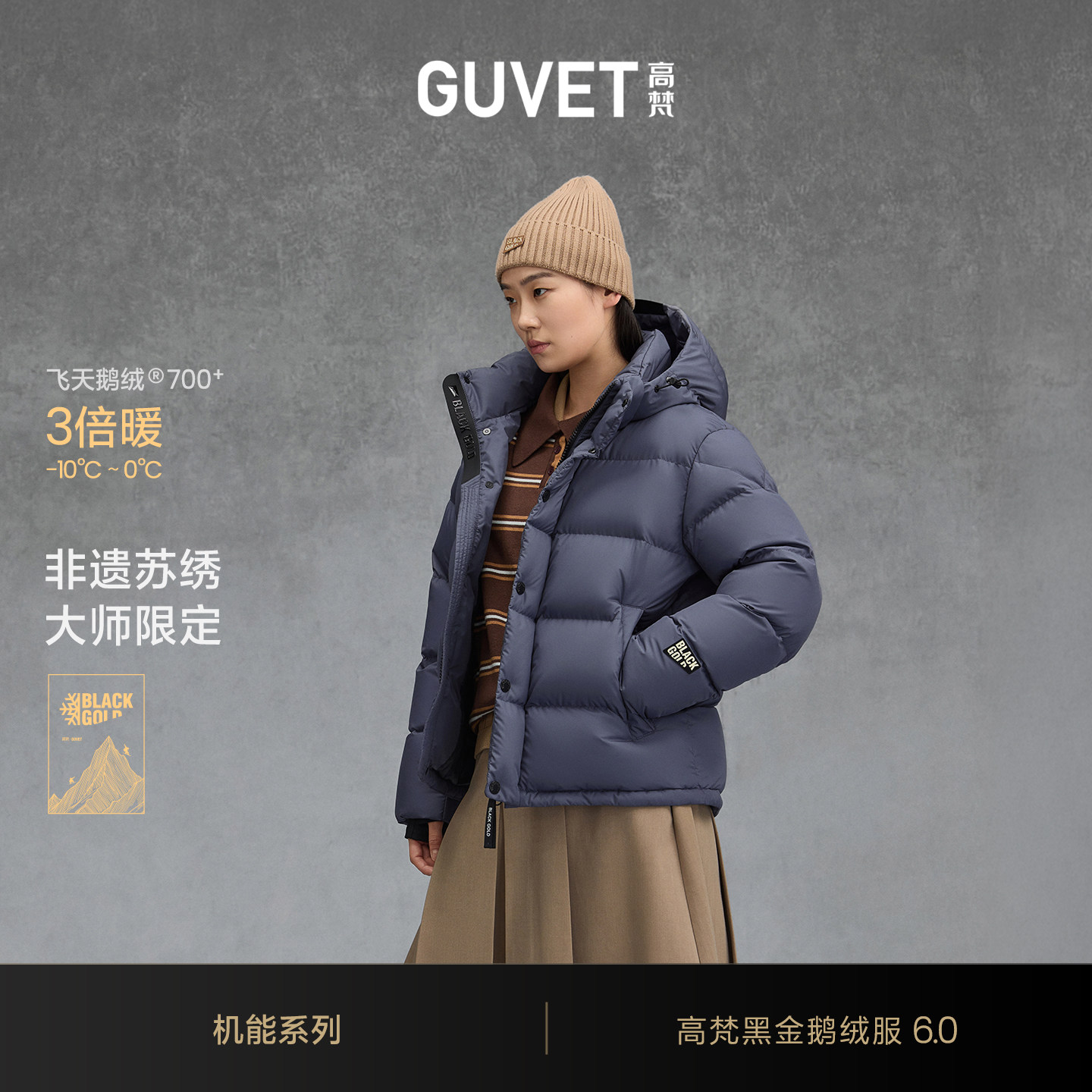 【新品上新】高梵蓝金4号鹅绒服6.0机能五格短款羽绒服男2026冬季