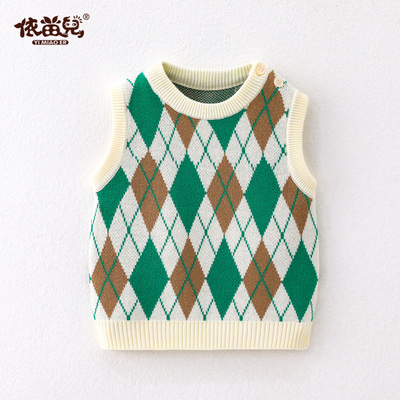 秋季新款圆领针织套头背心