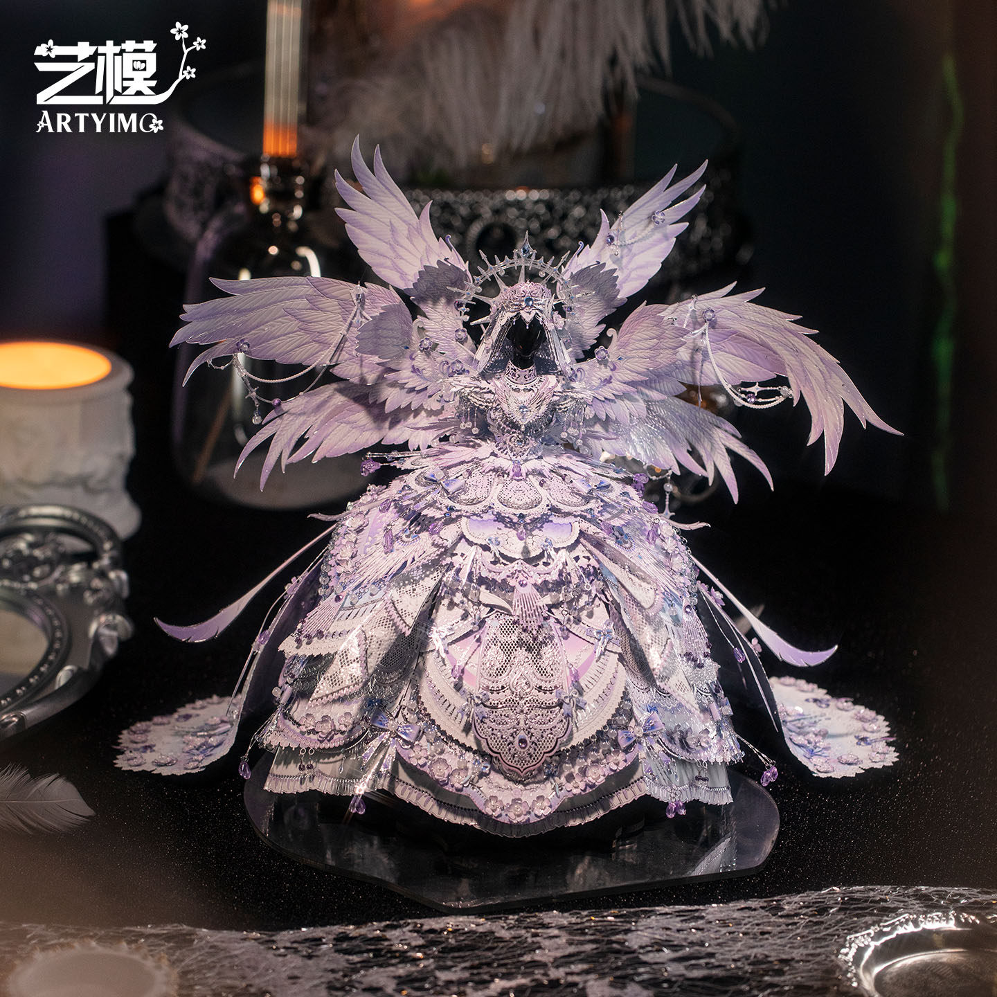 艺模云裳花容3D立体拼图金属拼装模型手工结婚送礼物玩具摆件挚爱图片