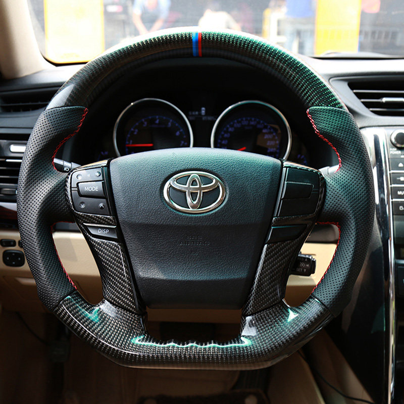 专用丰田老款锐志碳纤维方向盘内饰改装配件爆改桃木雷克萨斯总成
