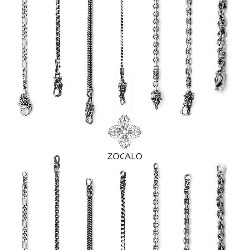 ZOCALO龙头项链925银吊坠配链