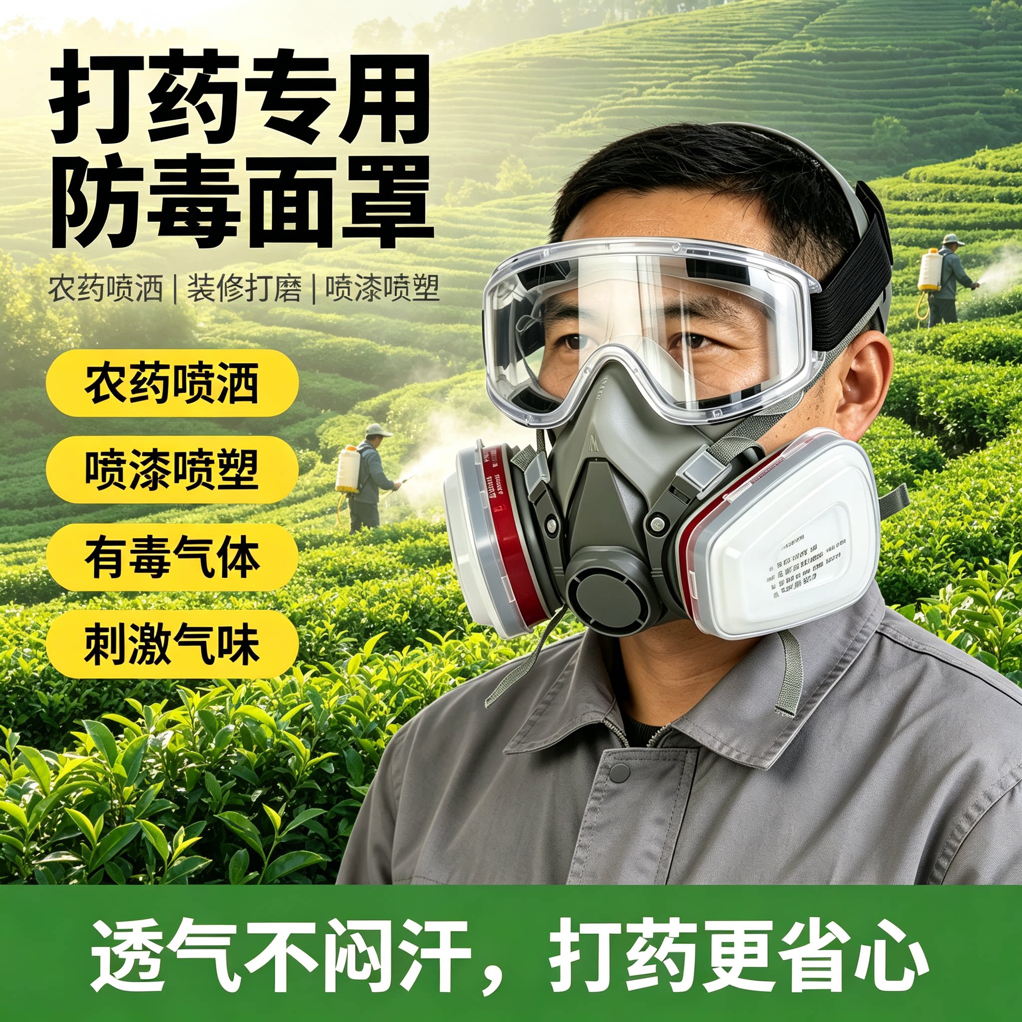 防毒面具打药专用喷漆专用粉尘过