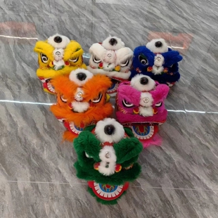 儿童羊毛舞狮醒狮6寸9寸道具狮子头狮头元旦狮子舞幼儿园小孩子