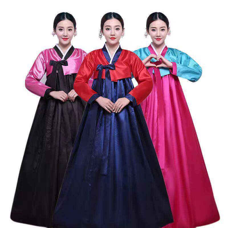 朝鲜族少数民族舞蹈表演服装女款舞台演出服韩国传统古装宫廷韩服