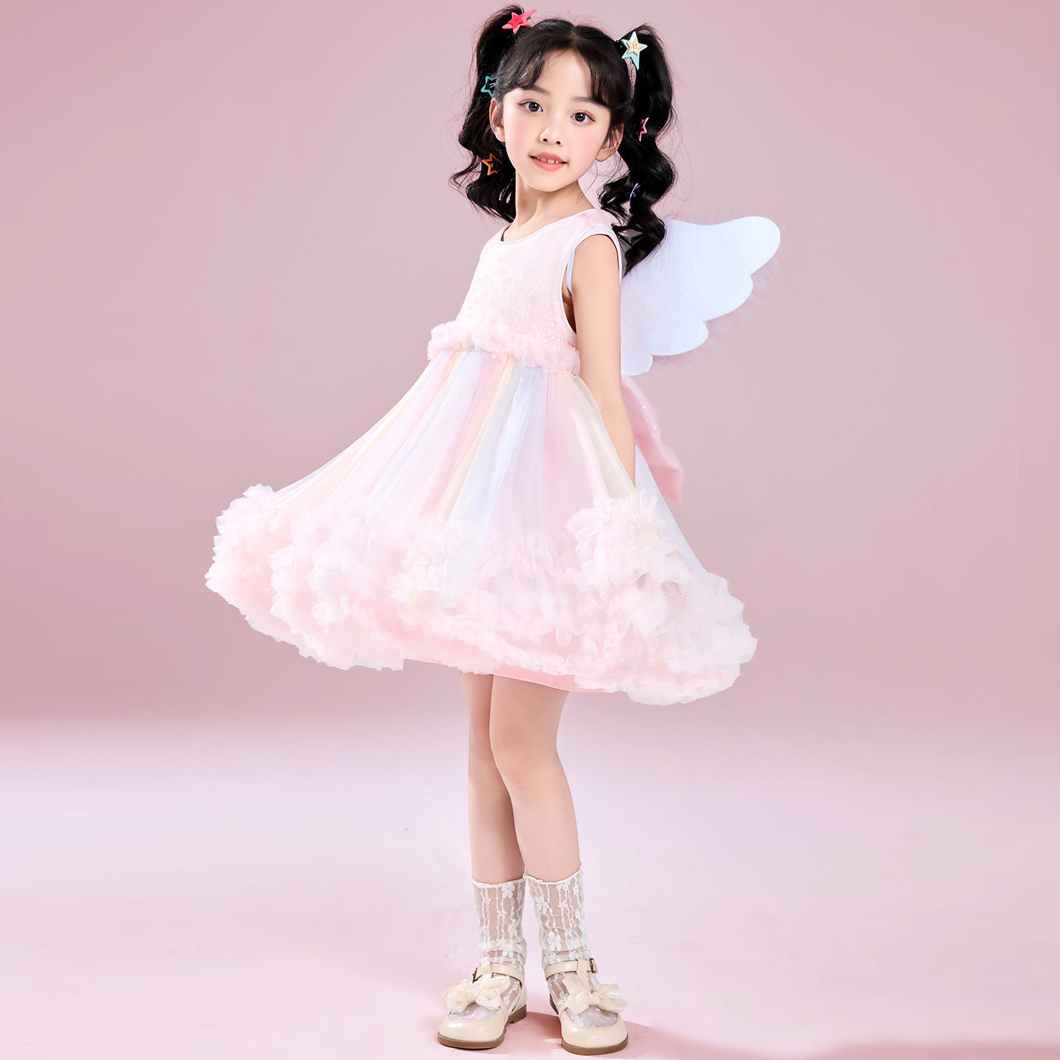 六一儿童演出服装女童蓬蓬裙幼儿园毕业照班服小学生合唱表演礼服