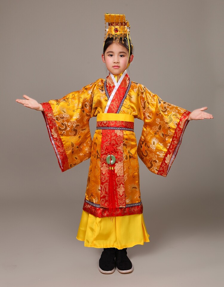 古代皇帝服装儿童太子龙袍话剧宫廷服饰影楼头饰拍戏舞台角色扮演