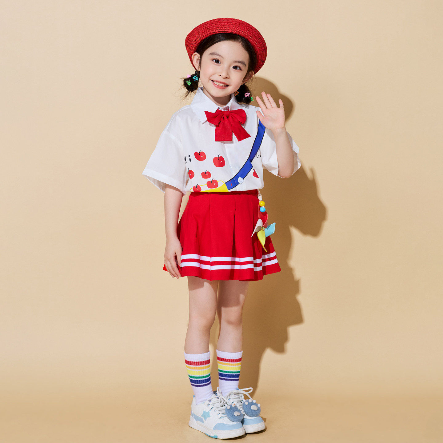 六一儿童啦啦队演出服中小学生运动会开幕式入场服装表演班服套装