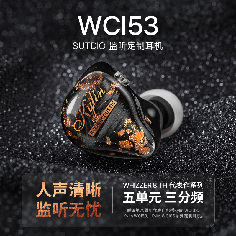 Whizzer威泽WCL53五单元三分频公模耳机 入耳式可调音效