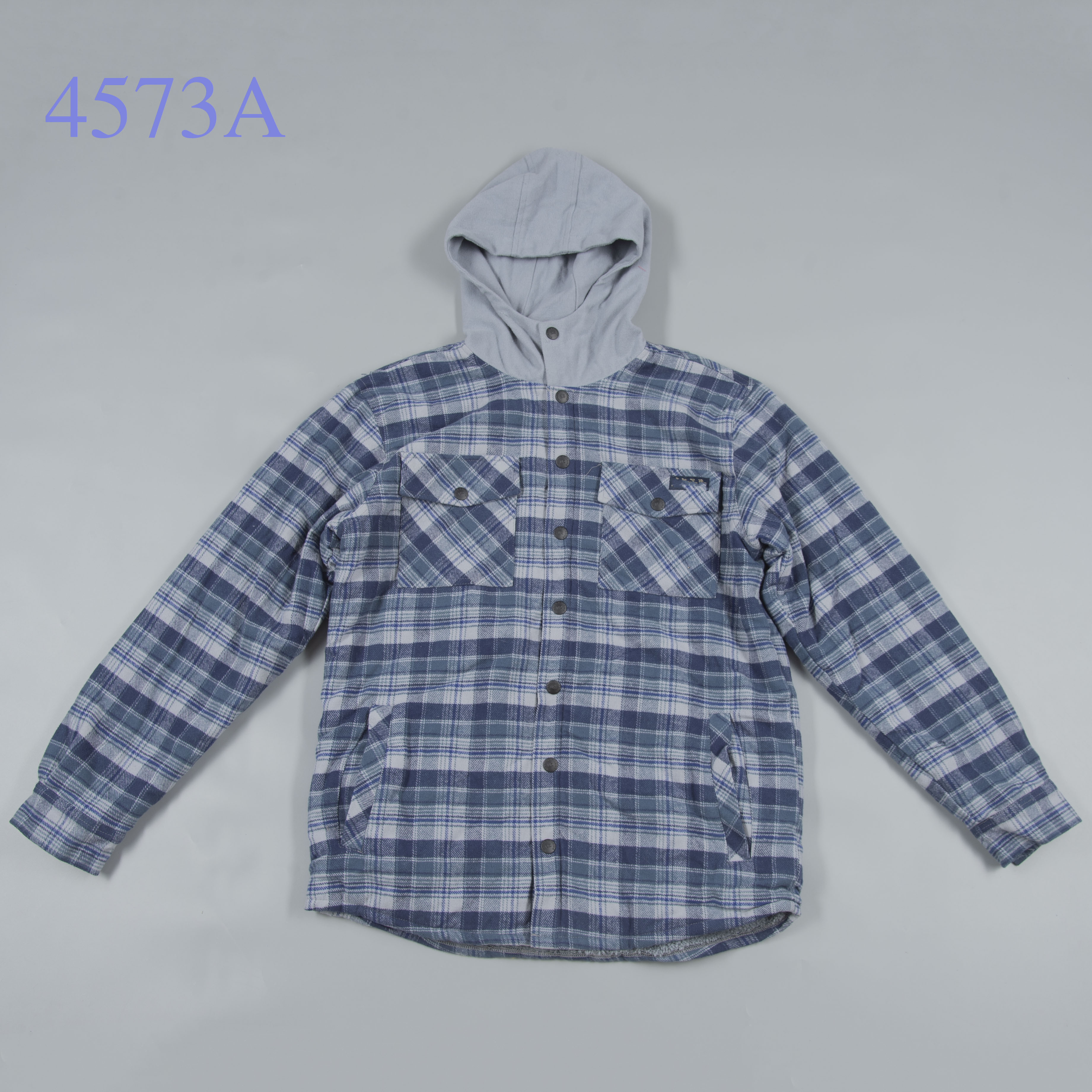 羊羔绒纽扣常规袖户外格子连帽