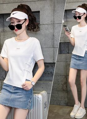 2026夏季新中式国风短袖T恤女