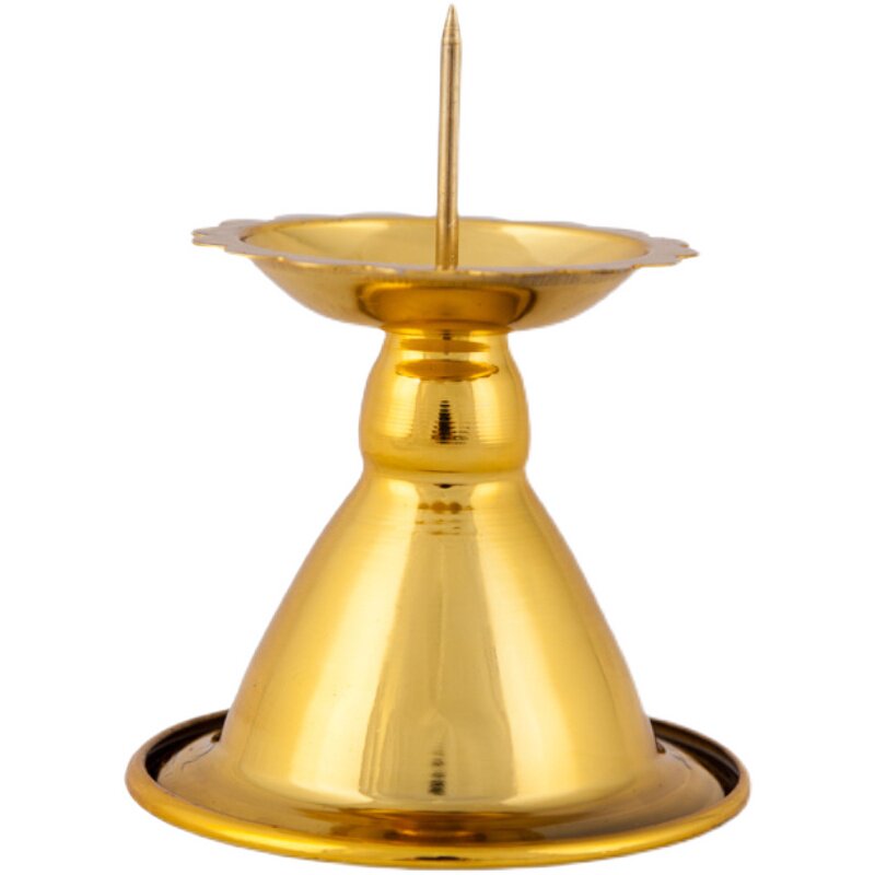 合金蜡烛台家用中式莲花烛台摆件复古蜡烛座灯架婚庆插蜡烛的底座