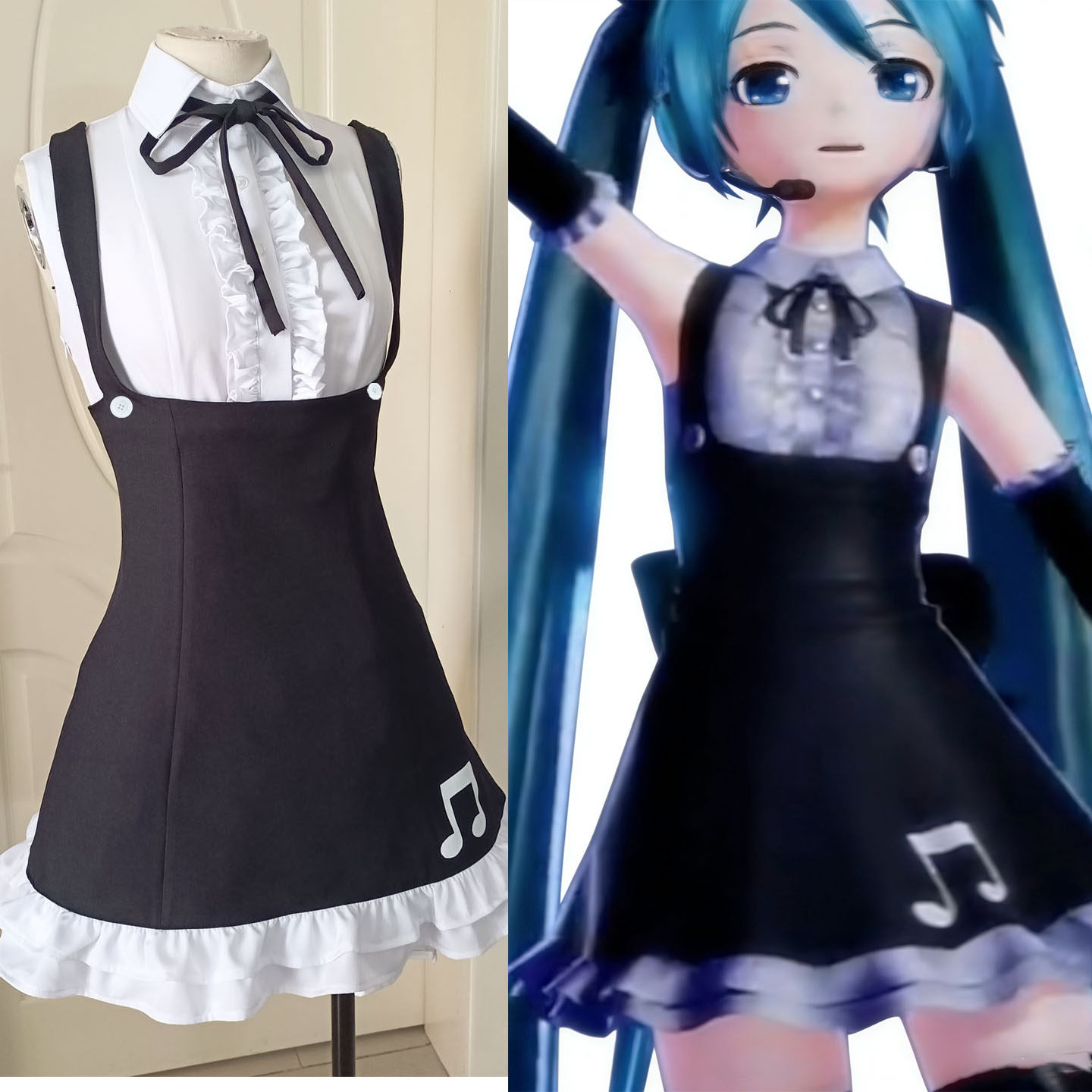 大眼睛cosplay初音古早歌姬计划哥特风cos服MIKUku未来女装cos