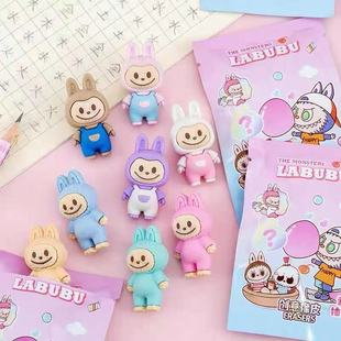 新款拉布布盲袋橡皮擦3D立体可拆卸橡皮学生文具铅笔用橡皮擦干净