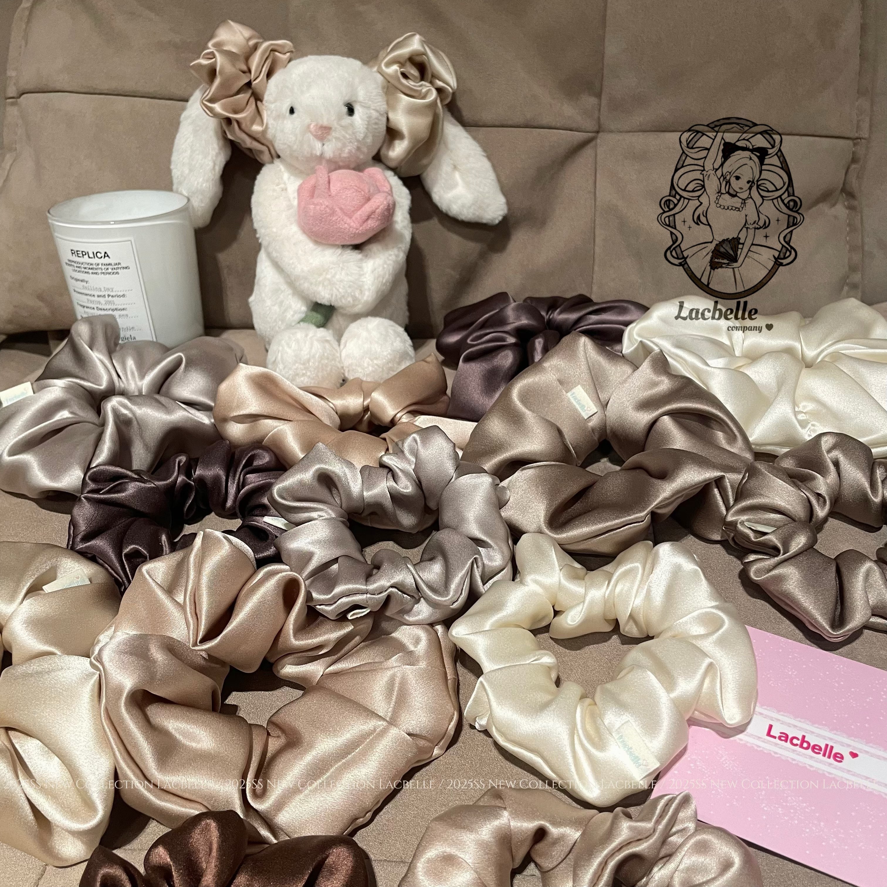 此链接满2件退运费】Lacbelle「旧巴黎」高智感意式静奢蚕丝发圈