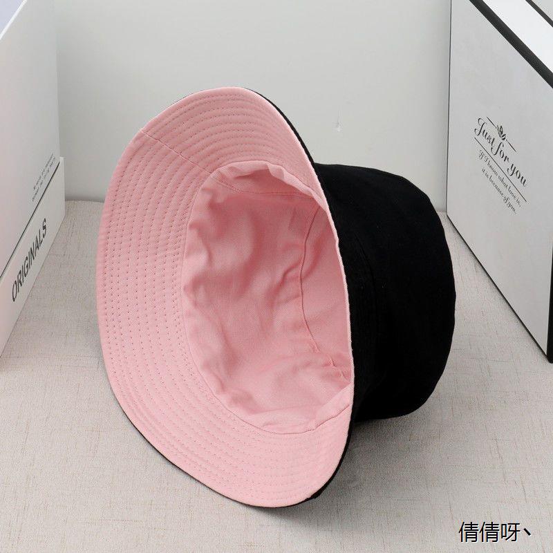双面渔夫帽男女夏季韩版学生百搭时尚潮流遮阳防晒太阳帽情侣帽子
