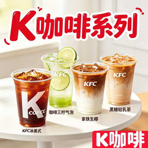 【肯德基kfc代下单】咖啡三柠气泡美式拿铁生椰摩卡燕麦九珍兑换