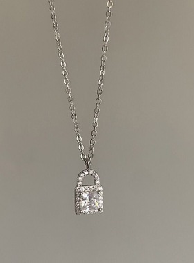 同心锁项链女ins韩版轻奢简约气质锁骨链闺蜜生日