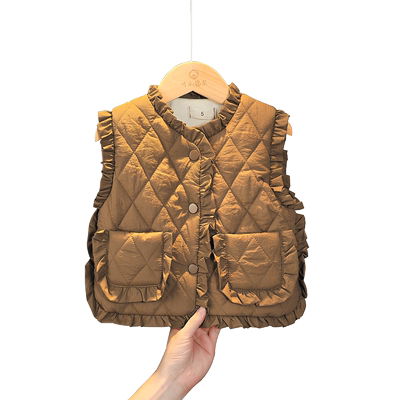 韩版夹棉冬季加绒马甲