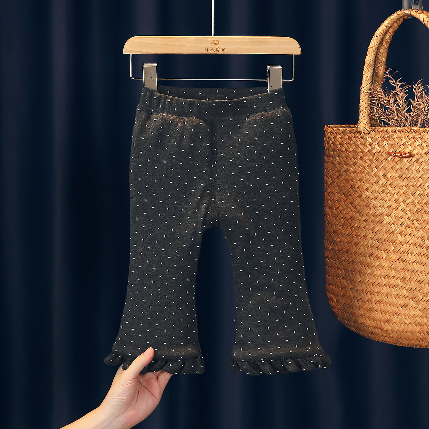 女童加绒裤子加厚夹棉2026新款女孩波点喇叭裤宝宝纯棉休闲打底裤,童装/婴儿装/亲子装,裤子,淘宝优惠券,粉丝福利购,淘宝优惠卷