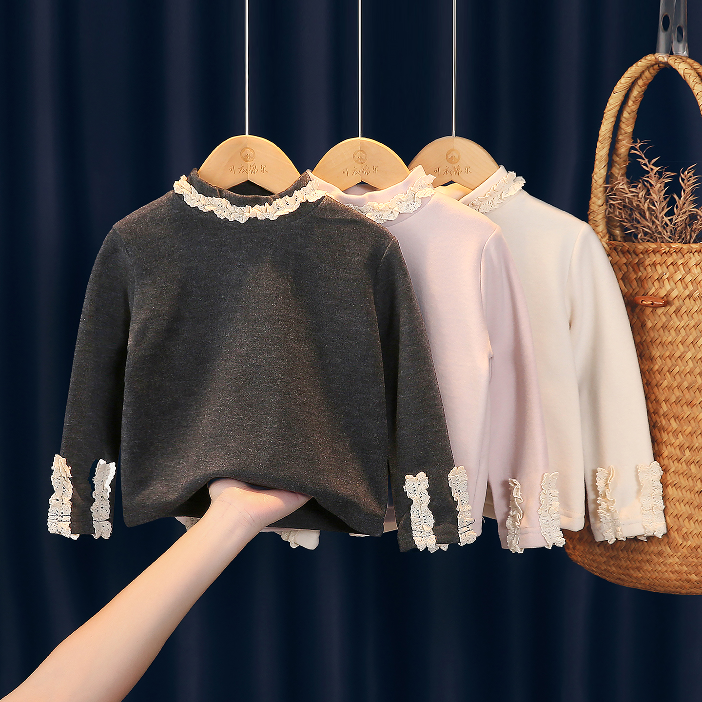 可衣棉尔半高领保暖加厚打底衫