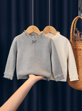 女童毛衣秋冬季2025新款小女孩好看上衣宝宝打底衫儿童加厚羊毛衫