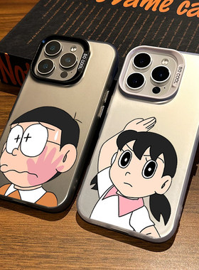 iPhone17ProMax手机壳硬16Plus情侣大熊静香12苹果15适用Reno14趣味x300s荣耀X80I彩银iQOO13卡通VIVOY600PRO