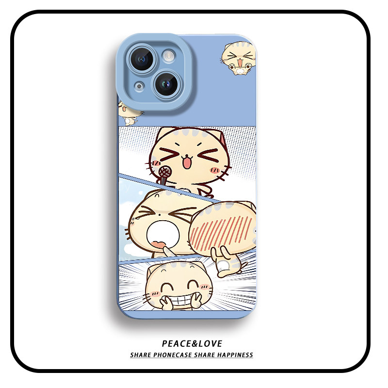 VIVOx300pro适用14害羞cc猫13ProMax可爱iPhone16卡通华为Mate80手机壳软17air创意OPPOFindx9瞳眼苹果15Plus