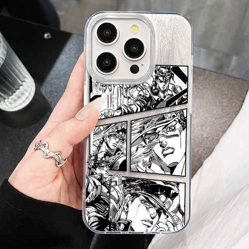 荣耀600苹果13动漫高级感小米17MAX羽纱适用iPhone14PLUS个性华为NOVA16拼图jojo冒险手机壳15ProMax硬带挂绳
