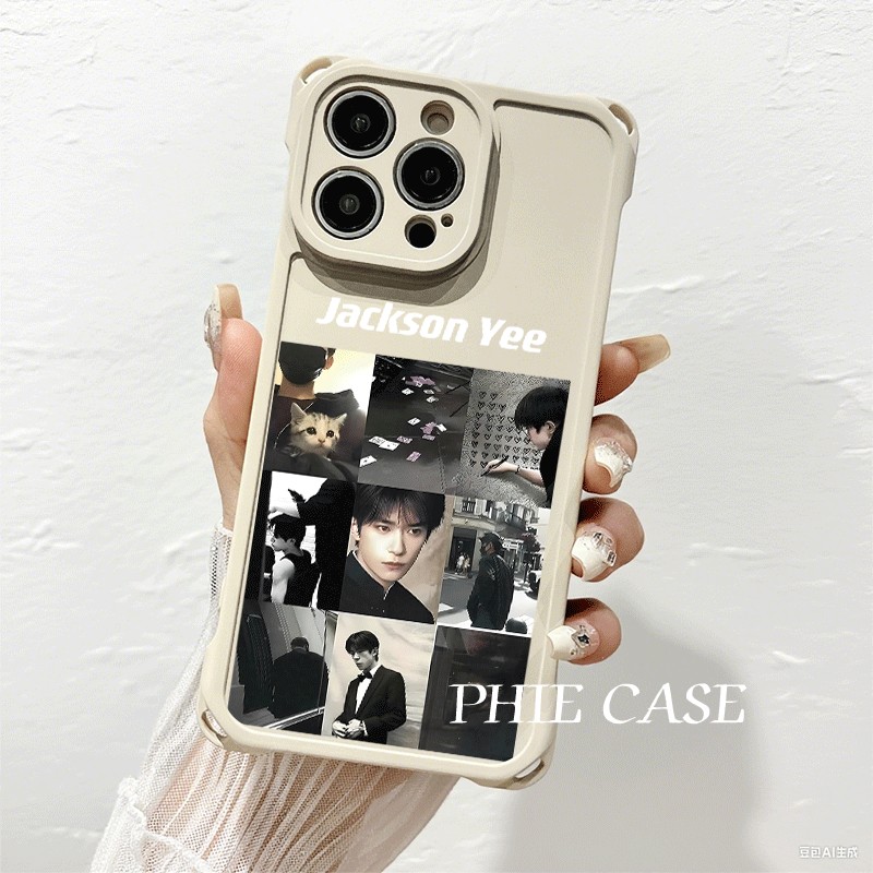 iPhone13斜挎适用防摔12ProMax手腕挂绳16透明15手机壳软苹果14plus四角开孔VIVOx200易烊千玺插画红米k80pro