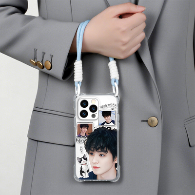 华为畅享90小众iPhone16四角开孔ins风适用荣耀x80i斜挎手腕挂绳苹果13防摔14plus手机壳15ProMax软小米17pro