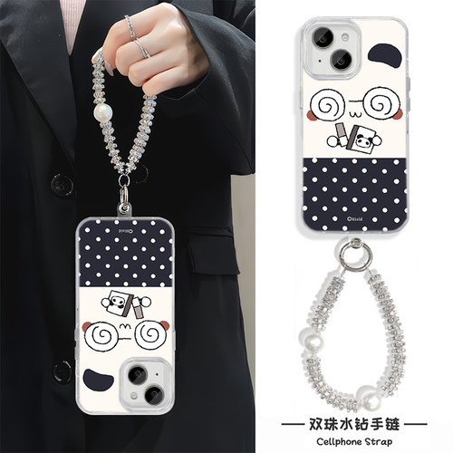 红米K90MAX卡通苹果17高级感一加15羽纱iPhone14PLUS可爱手机壳创意适用13ProMax硬华为NOVA16带挂绳糊涂表情