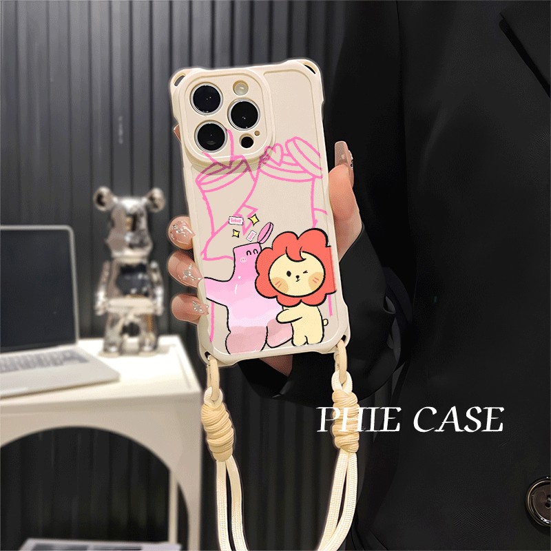 一加ACE5四角开孔iPhone王源演唱会HUG13斜挎手腕挂绳12ProMax适用苹果16透明15plus手机壳软14防摔x100ins风