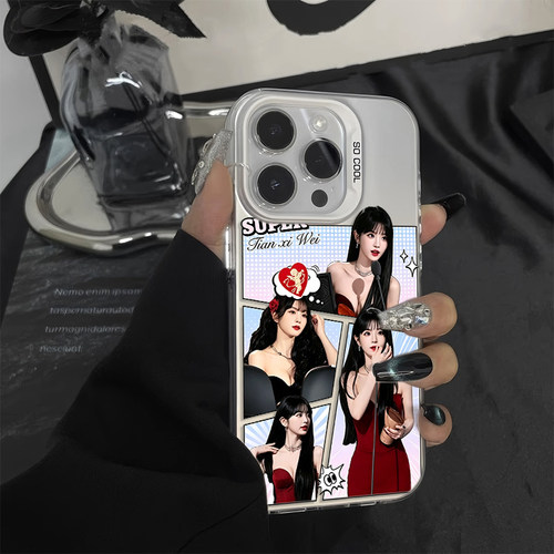iPhone14彩银小众红米K90MAX苹果13p创意小米17ULTRA硬12ProMax适用15PLUS高级感手机壳可爱田曦薇OPPORENO16