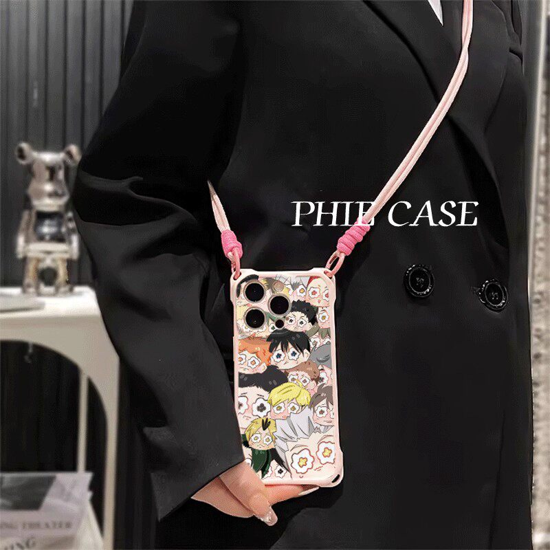 一加13哭泣日向翔阳排球少年OPPOFindx8斜挎适用防摔12ProMax手腕挂绳iPhone16透明15手机壳软苹果14四角开孔