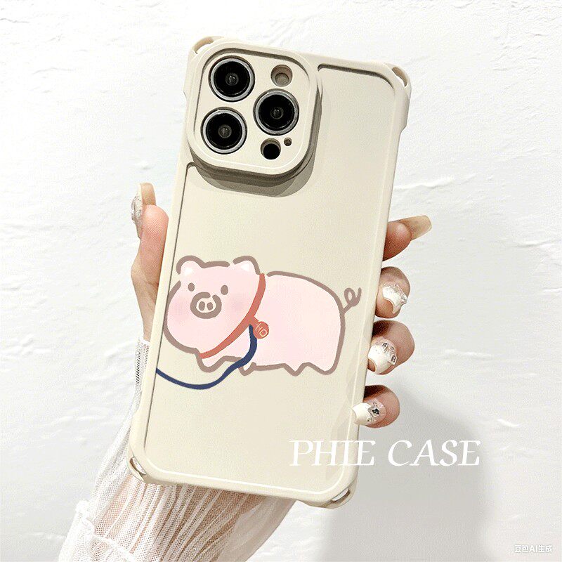 华为NOVA12情侣牵绳兔子适用11ProMax防摔透明15plus手机壳软iPhone16斜挎手腕挂绳苹果14四角开孔OPPOReno13