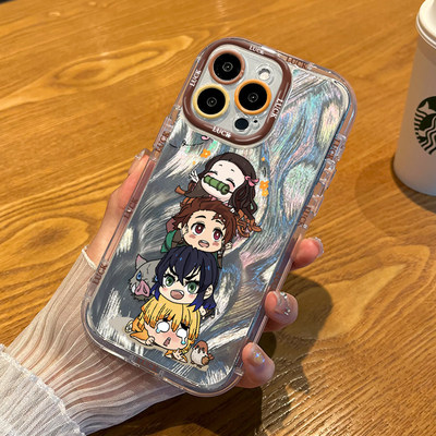华为Mate80ProMax我妻善逸iPhone17air鬼灭之刃15Plus泡芙羽纱苹果13适用华为NOVA14手机壳软16动漫VIVOx300s