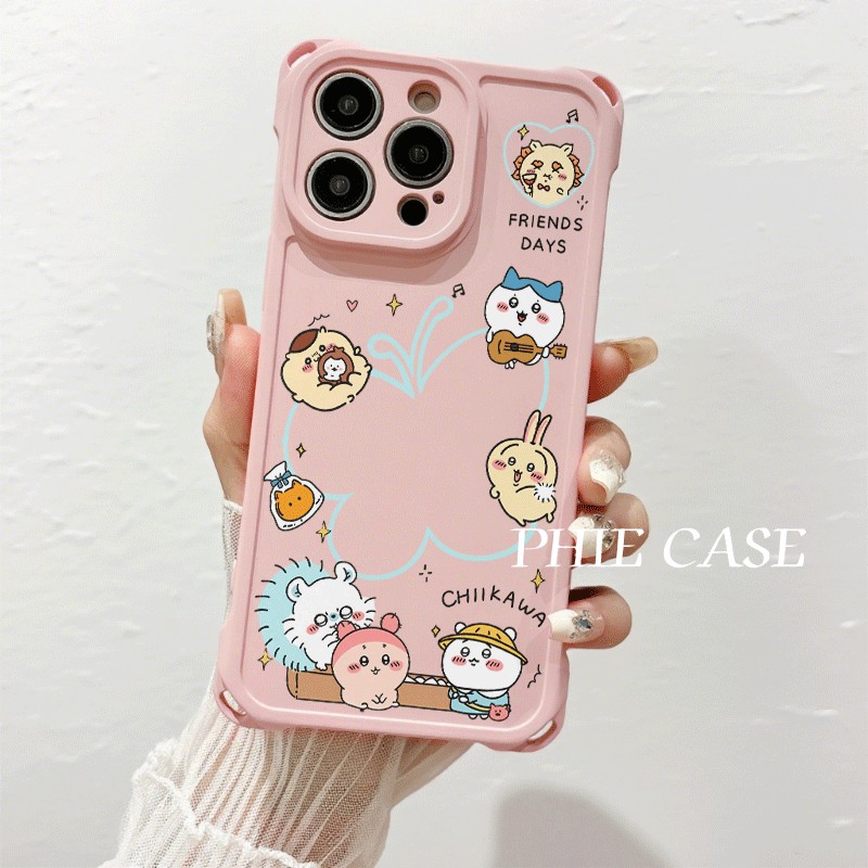 一加13斜挎手腕挂绳苹果16pm透明iPhone15手机壳软14四角开孔适用防摔12ProMax蝴蝶乌萨奇小八红米TURBO4卡通