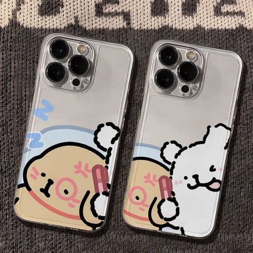 iPhone12可爱华为畅享90苹果16e卡通透明13ProMax创意红米NOTE15软适用14PLUS手机壳捣蛋鬼线条小狗小米17MAX