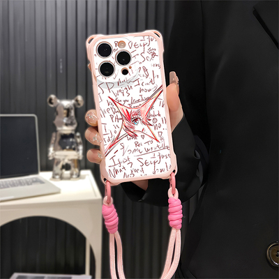 OPPOFindx9防摔15plus手机壳软14ProMax新世纪福音战士iPhone16中国风x300斜挎手腕挂绳苹果13四角开孔17适用