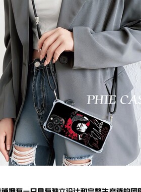 iPhone15手机壳软苹果14plus四角开孔动漫宇智波鼬13斜挎荣耀gt适用防摔OPPOReno12手腕挂绳16ProMax透明x200