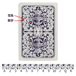 三a9888新魔术扑克牌背面辨认牌花色道具表演近景原厂纸牌送图解
