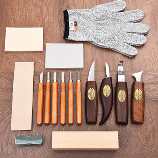手工木工雕刻刀具片手工锯子入门专业diy工具套装全套挖勺电动